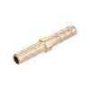 sourcing map sourcing map Barb Hose Fitting, 6x39mm Straight Coupler Quick Connector Adapter with 6-12mm Adjustable Stainless Steel Hose Clamps, for Water Fuel Air Oil Gas 3 Set