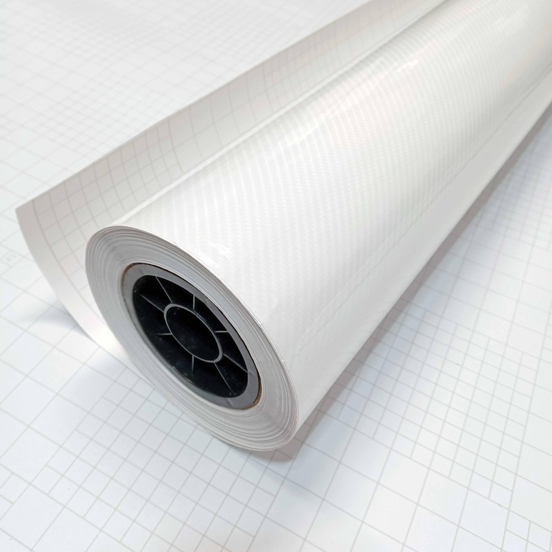 DIYAH 6D High Gloss White Carbon Fiber Vinyl Bubble Free