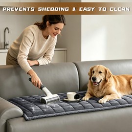 HAOYONG Couch Covers for Dogs Washable, Non Slip Fuzzy Durable Couch Covers for Loveseat Sofa Pet Friendly Furniture Protector Covers Dog Mat for Couches (Dark Gray, 27.6"×59.1")