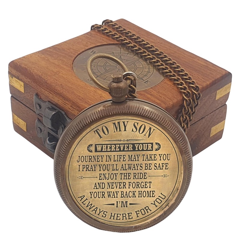 Brass Compass, Gift for Son, Antique Compass to My Son