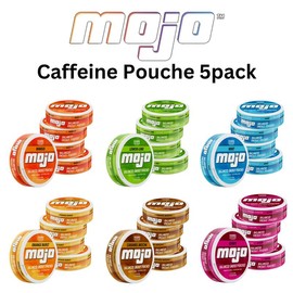 Mojo Caffeine Pouch 5 Pack Bundle - Energy Boosting Sports Pouch - Flavour: Orange Burst