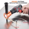 REXBETI Double Headed Sheet Metal Nibbler, Drill Attachment Metal Cutter