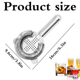 Bar Strainer Cocktail Stainless Steel Cocktail Strainer Cocktail Shaker Colander Strainer Bar Trainer Bar Strainer Professional Filter Tool for Bartender Restaurant and Parties