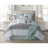 Lanwood Home Mia 10-Piece Reversible Comforter Set, Teal, Full