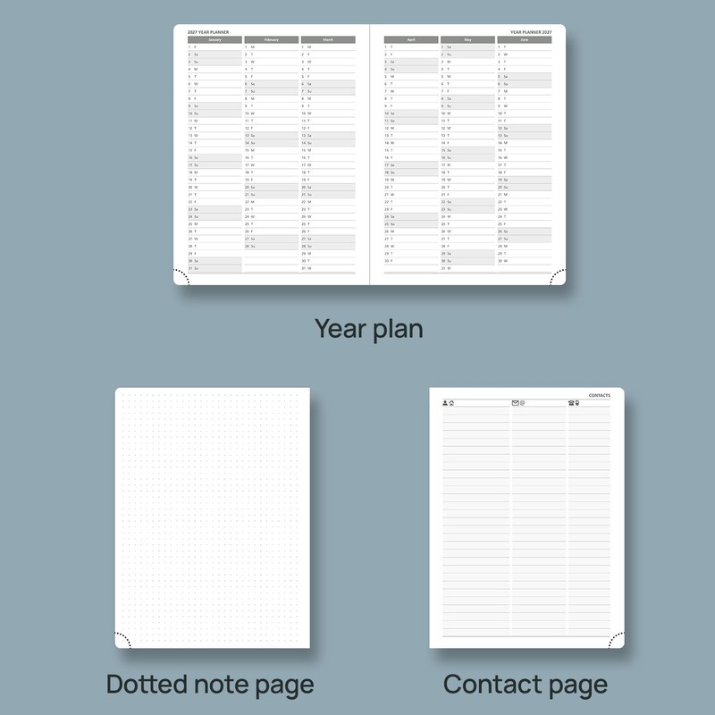 POPRUN 2026 A5 Week to View Diary (22 x 16.5