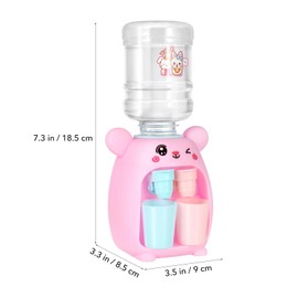 Toddmomy Mini Drink Dispenser 1 Piece Mini Dispenser for Simulation Dispenser for Children Drinking Fountain for Children Party Favours (Pink) Mini Water Dispenser