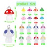 LUBINGSHINE 72pcs Mushroom Pendant Charms, Luminous Mushroom Resin Charm Beads