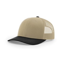 Richardson 112 Trucker Hat Khaki/Black, OSFM