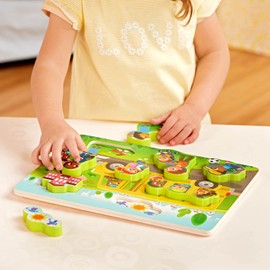 B. toys – Peek & Explore – School BusChunky Puzzle for Toddlers,Educational & Developmental Toys for Kids – 2+ Years
