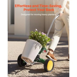 Heavy Duty Garden Pot Mover Adjustable Grabbing Arm Plant Dolly Cart up to 143 LBS Weight Capacity Potted Plant Mover Dolly CartDefault: Default