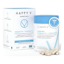 Happy V Womens Daily Prebiotic + Probiotic Flora Vaginal 60c Sin Sabor