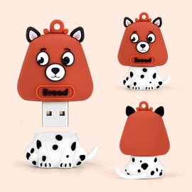 BORLTER CLAMP 32GB USB Flash Drive Cute Dog Shape Flash Drive Novelty USB Thumb Drive Pendrive Gift for External Data Storage