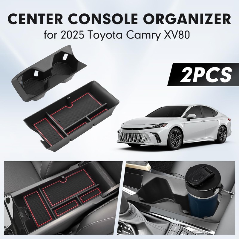 Autorder Center Console Organizer&Cup Holder for 2025-2026 Toyota Camry XV80