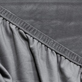 Lellen Bar Stool Covers Set of 4 - Velvet Chair Cover,Stretch Bar Stool Seat Covers,Removable Bar Chair Covers with Backs,Counter Height Bar Stool Chair Covers for Kitchen Dining Room Cafe(Darkgrey)