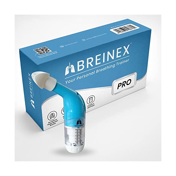 BREINEX Pro | Perfect for Professional &Â InspiringÂ Athletes at All Levels ofÂ Competition. Runners, Swimmers, Cyclists | Train Lung Endurance & Unblocks Airways