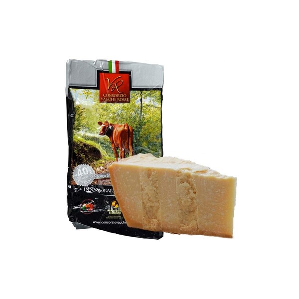 Consorzio Vacche Rosse - Parmigiano Reggiano PDO Red Cows - Seasoned 40 Months - 2,2 lbs (1 Kg)
