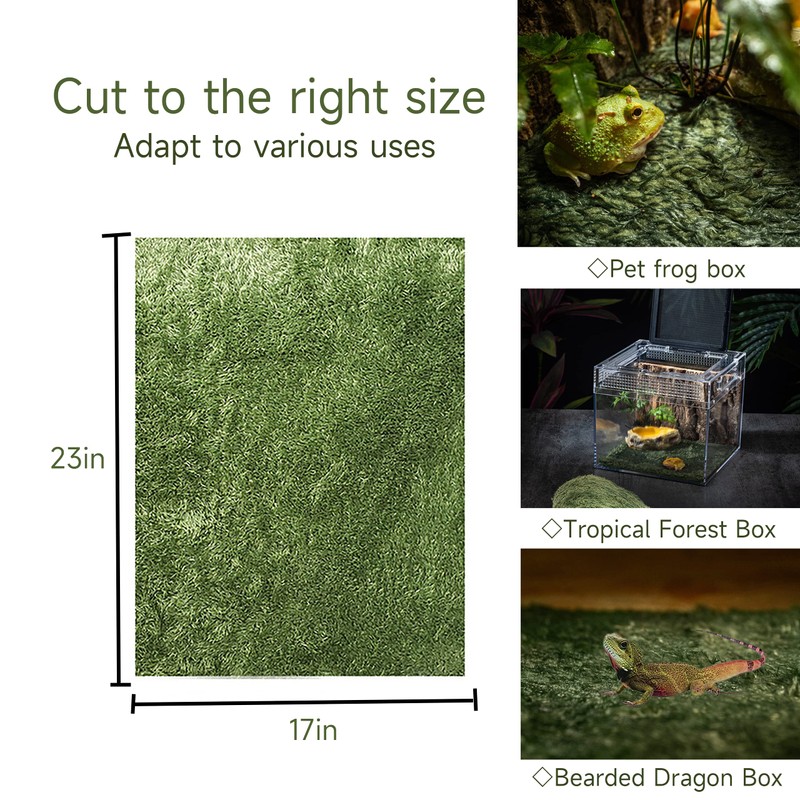 Moss Reptile Carpet, Raise Box Humidity, Fibre Mat for Pet