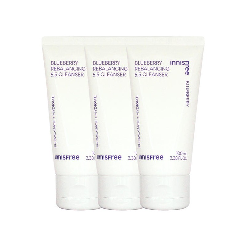 Innisfree 2/3/4개/이니스프리 블루베리 리밸런싱 5.5클렌저 100ml [블루베리 리밸런싱 5.5 클렌저