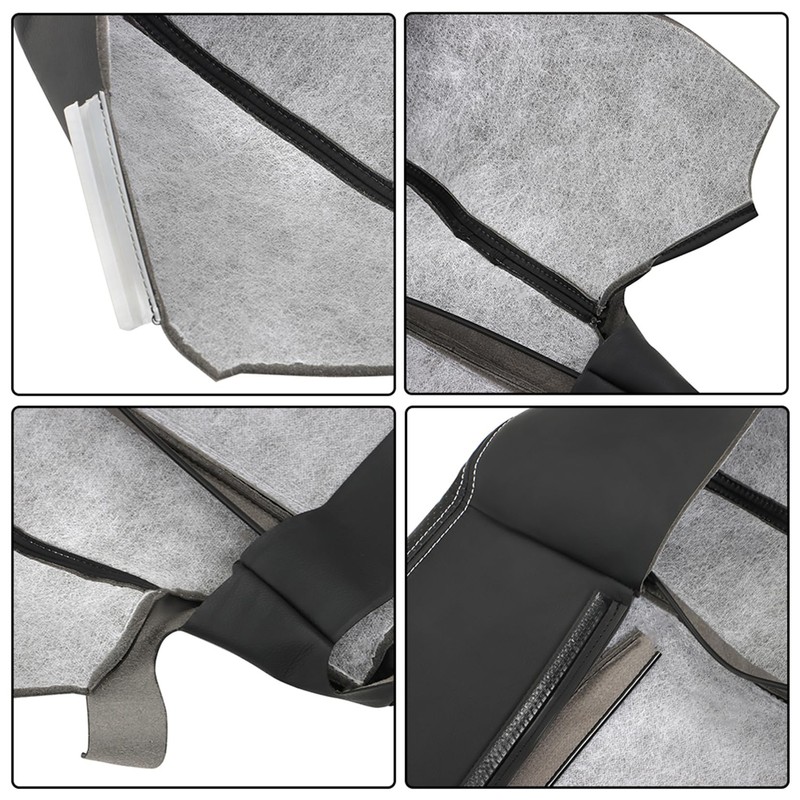 SEBLAFF Seat Cover Passenger Side Bottom Black Leather Replacement for