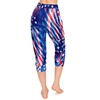 ALWAYS Women's American Flag Capri Jogger - Skinny Fit Lightweight