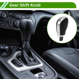 HOPESPANNER Automatic Gear Shifter Knob for VW Tiguan 2009-2024 Plastic Automotive Gearbox Stick Shifter Lever Knob Black Silver Tone
