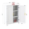 TaoHFE White Bathroom Storage Cabinet,Bathroom Cabinets Freestanding with 2 Doors,Towel