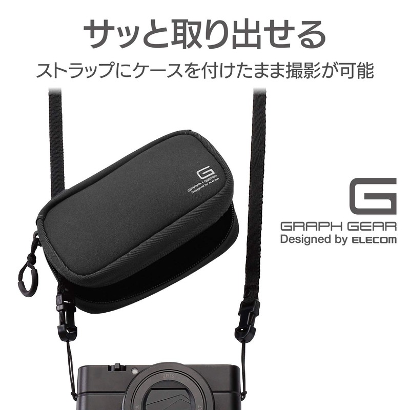 エレコム デジカメケース/ネオプレン/Mサイズ/ブラック DGB-062BK