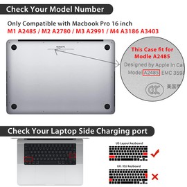 YSCLBAHUKE Case for 2026-2021 MacBook Pro16 inch M5 M4 M3 M2 M1 A3428 A3429 A3403 A3186 A2991 A2780 A2485 Pro/Max, Hard Shell Pattern Plastic Laptop Case & Keyboard Cover+Protector,Goldfish