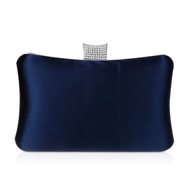 NICOLE & DORIS Women Handbags Diamond Silky Clutch Bag Small Purse Wedding Party Evening Bag Blue