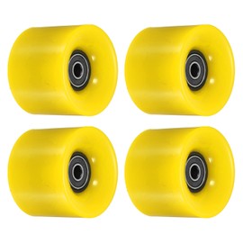 PATIKIL 60mm ABEC-9 Longboard Wheels with Ball Bearings Set of 4 Street Wheels for Skateboards Cruiser Wheels Replacement 80A Black/Yellow