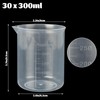 30 Pack Plastic Beakers 300 ml Graduations Plastic Graduated Measuring