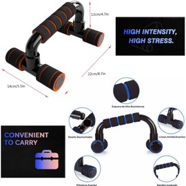 Push Up Bars Gym Exercise Equipment Fitness 1 Pair, Calisthenics Equipment, Pushup Handles with Cushioned Foam Grip and Non-Slip Sturdy Structure, Suitable for Men and Women (black)