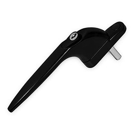 Yale uPVC Universal Window Handle Inline Locking Espag Double Glazing Black 20mm