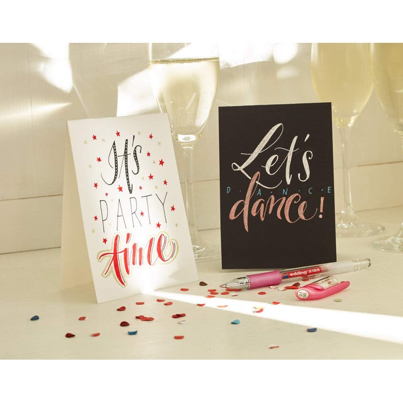 Edding 2185 Crystaljelly Roller Ball Retractable Gel Pen, Metal Tip,