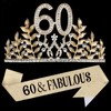 Chanaco 60th Birthday Decorations for Women, 60 & Fabulous Sash