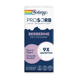 Solaray Prosorb Berberine Phytosome  9x Peak Absorption 30 Capsules VegCaps