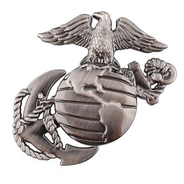 US Marine Corps Truck Emblem Hawk Funny Car Badge for EGA Sticker Auto Motorcycles Exterior Accessories (Gunmetal)