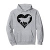 Distressed Golden Retriever Heart Dog Owner Graphic Pullover Hoodie