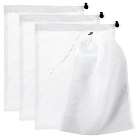 Ouligay 4PCS Filter Bag Mesh Pool Bag Pond Pump Aquarium Pool Leaf Vacuum Filter Bags, Fine Mesh with Drawstring, Universal Fit for Pools, Aquariums, Ponds, Collecting Leaves and Debris