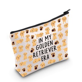 MEIKIUP Golden Retriever Makeup Bag Golden Retriever Lover Gifts Dog Mama Makeup Travel Bag In My Golden Retriever Era (golden retriever bag)