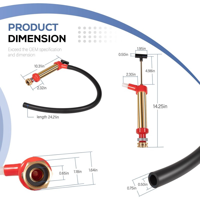 VMSHOP 34060-0130 Universal Marine Engine Oil Drain Hand Pump for
