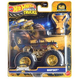 Hot Wheels Monster Trucks Bigfoot Trophy Champions 50th Years Bigfoot Series 1:64 Druckguss