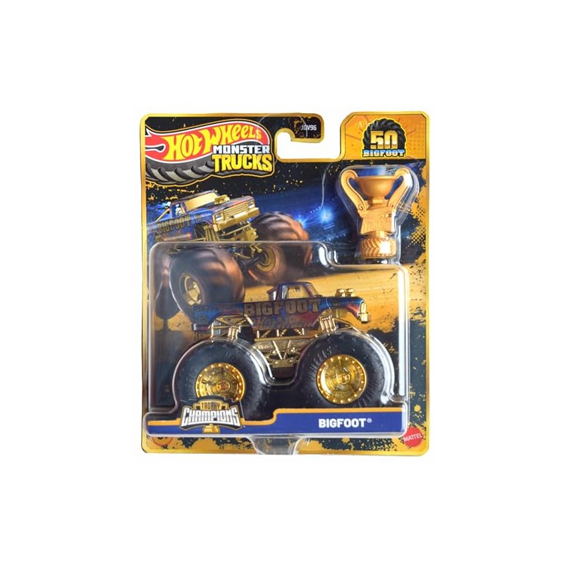 Hot Wheels Monster Trucks Bigfoot Trophy Champions 50th Years Bigfoot
