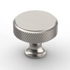 Amerdeco 10 Pack Brushed Satin Nickel Knurled Cabinet Knobs Kitchen