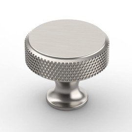 Amerdeco 10 Pack Brushed Satin Nickel Knurled Cabinet Knobs Kitchen Cabinet Handles for Drawer Dresser, Cupboard and Wardrobe