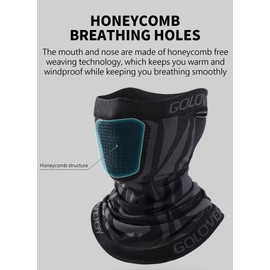 JOWILIN Face Mask Winter Neck Warmer Gaiter Windproof Dustproof Breathable Balaclava Cold Weather Gear for Skiing Snowboarding Motorcycle Cycling Running Fishing Outdoor for Men Women, One Size