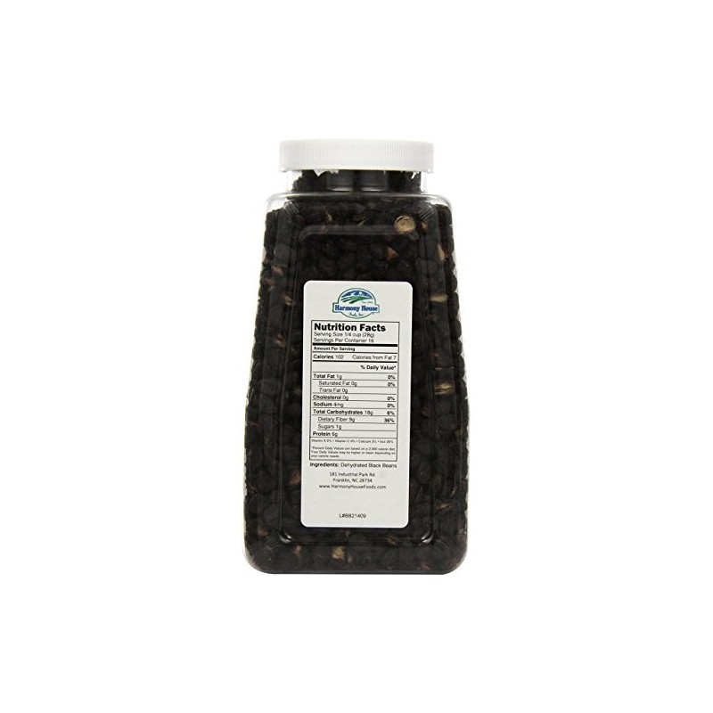 Harmony House Foods TRUE Dehydrated Black Beans - Easy Cook