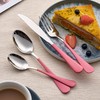 LKTDYMEG 20-Piece Pink Silverware Set 18/0 Stainless Steel Silverware Set
