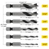 Bestgle 6 Pcs Brad Point Drill Bits, 1/4 Inch Hex