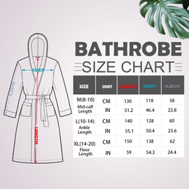 Oksun Womens Long Fleece Robe: Floor Length Flannel Hooded Bathrobe, Plush Warm Winter Housecoat, Fluffy Soft Cozy Nightgown (Red, L)